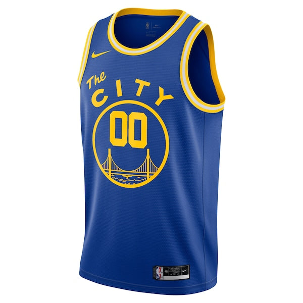 Golden State Warriors Nike 2020/21 Hardwood Classics Swingman Custom Jersey - Blue - Image 3