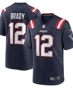 Tom Brady New England Patriots Nike Game Retired Player Jersey - Navy/White/Red
