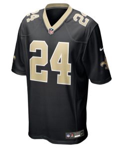 Alternative view of Devin Neal New Orleans Saints Nike Team Game Jersey -  Black