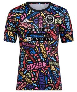 Alternative view of New York City FC adidas 2024 Hispanic Heritage Pre-Match Top - Black