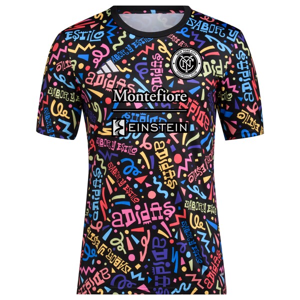 New York City FC adidas 2024 Hispanic Heritage Pre-Match Top - Black - Image 2