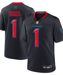Stefon Diggs Houston Texans Nike Alternate Game Jersey -  Navy/Red