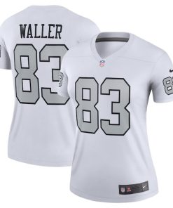 Alternative view of Darren Waller Las Vegas Raiders Nike Women's Alternate Legend Jersey - White/Black