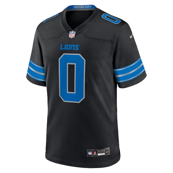 Jahmyr Gibbs Detroit Lions Nike 2nd Alternate Game Player Jersey - Black - Image 2