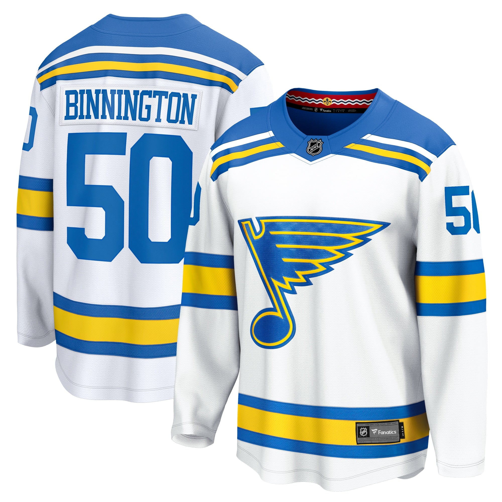Jordan Binnington St. Louis Blues Breakaway Jersey - Royal/White/Blue - Image 7