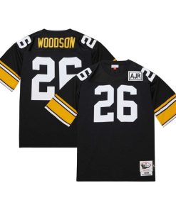 Alternative view of Rod Woodson Pittsburgh Steelers 1988 Authentic Throwback Retired Player Jersey - Black