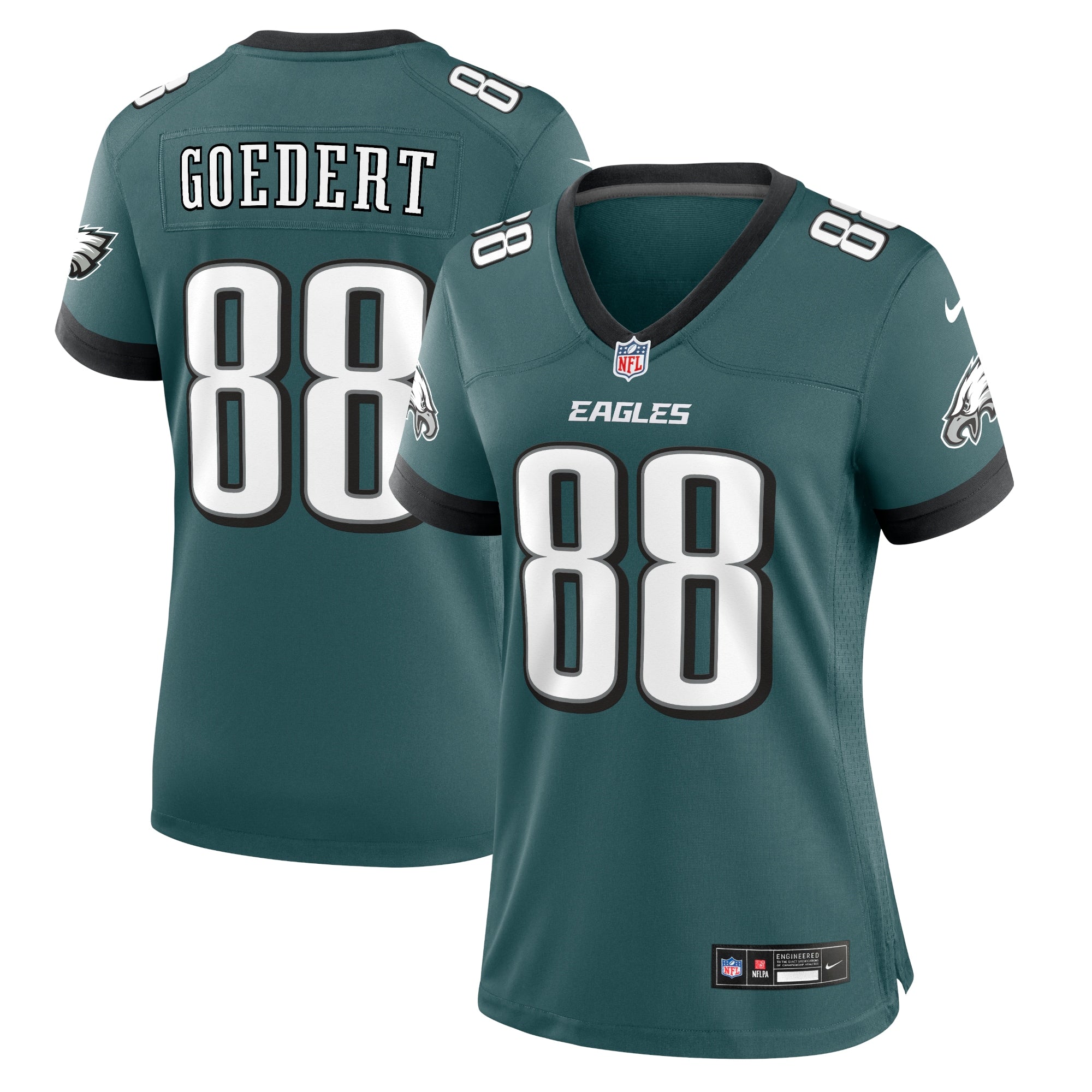 Dallas Goedert Philadelphia Eagles Nike White Game Jersey - White/Black/Green - Image 8
