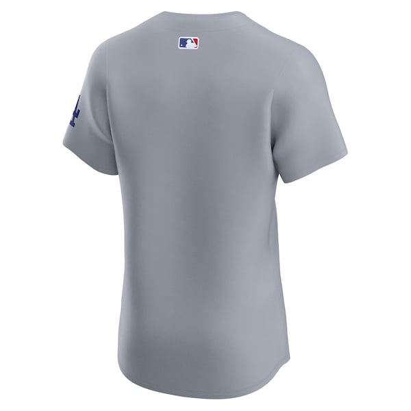 Los Angeles Dodgers Nike Alternate Vapor Premier Elite Patch Jersey - Gray - Image 3