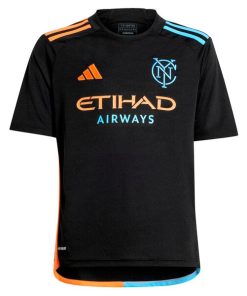 Alternative view of Julian Fernandez New York City FC adidas Youth 2024 24/7 Kit Replica Player Jersey?¨C Black