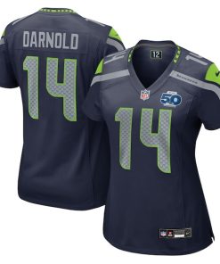 Alternative view of Sam Darnold Seattle Seahawks Nike Women's Team 50th Season Game Jersey - College Navy/Royal