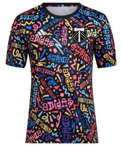 Alternative view of Portland Timbers adidas 2024 Hispanic Heritage Pre-Match Top - Black