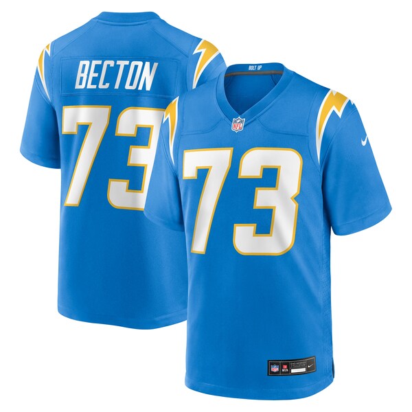 Mekhi Becton Los Angeles Chargers Nike Team Game Jersey - Powder Blue - Image 2