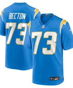 Alternative view of Mekhi Becton Los Angeles Chargers Nike Team Game Jersey -  Powder Blue