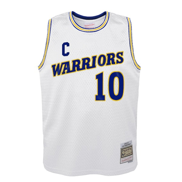 Tim Hardaway Golden State Warriors Youth 1990-91 Hardwood Classics Swingman Throwback Home Jersey - White - Image 2
