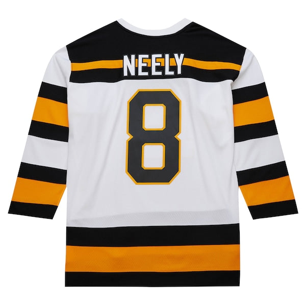 Cam Neely Boston Bruins 1991/92 Alternate Captain Blue Line Player Jersey - White - Image 4
