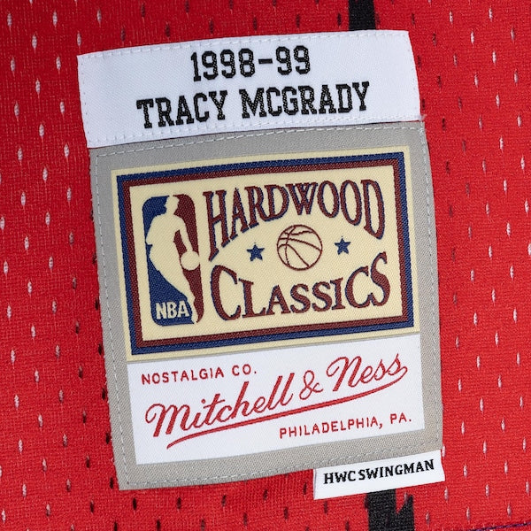Tracy McGrady Toronto Raptors Hardwood Classics 1998/99 Split Swingman Jersey - Purple/Red - Image 4