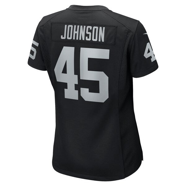 Jaquan Johnson Las Vegas Raiders Nike Women's Game Player Jersey - Black - Image 3