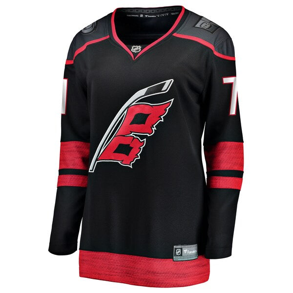 Taylor Hall Carolina Hurricanes Women's Home Breakaway Player Jersey - Black - Image 2
