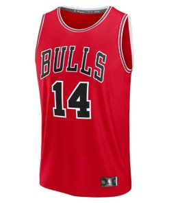 Alternative view of Matas Buzelis Chicago Bulls  Youth Fast Break Replica Player Jersey - Icon Edition - Red