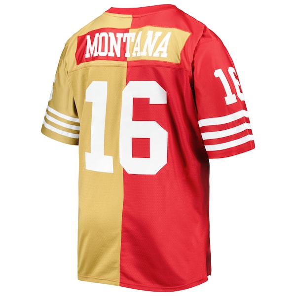 Joe Montana San Francisco 49ers Big & Tall Split Legacy Retired Player Replica Jersey - Scarlet/Gold - Image 3