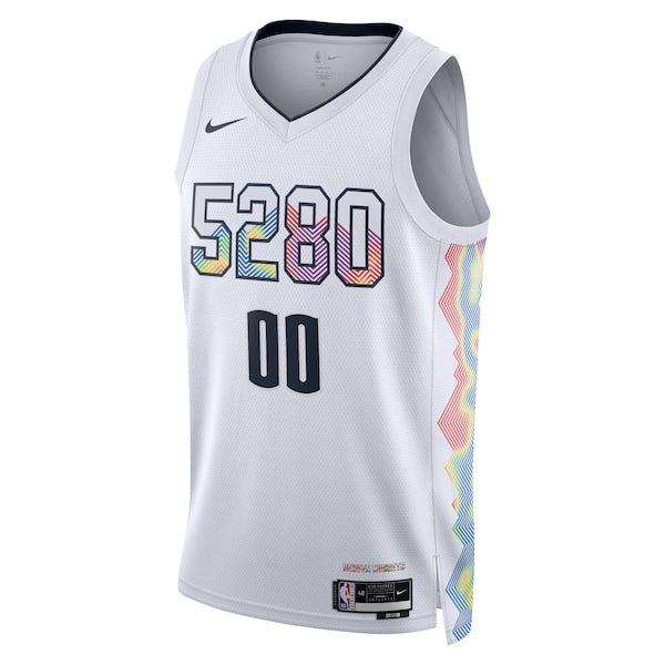 Denver Nuggets Nike Unisex 2024/25 Custom Swingman Jersey - City Edition - White - Image 2