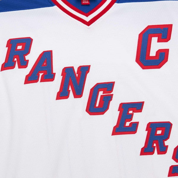 Mark Messier New York Rangers 1993-94 Power Play Jersey - White/Royal - Image 5