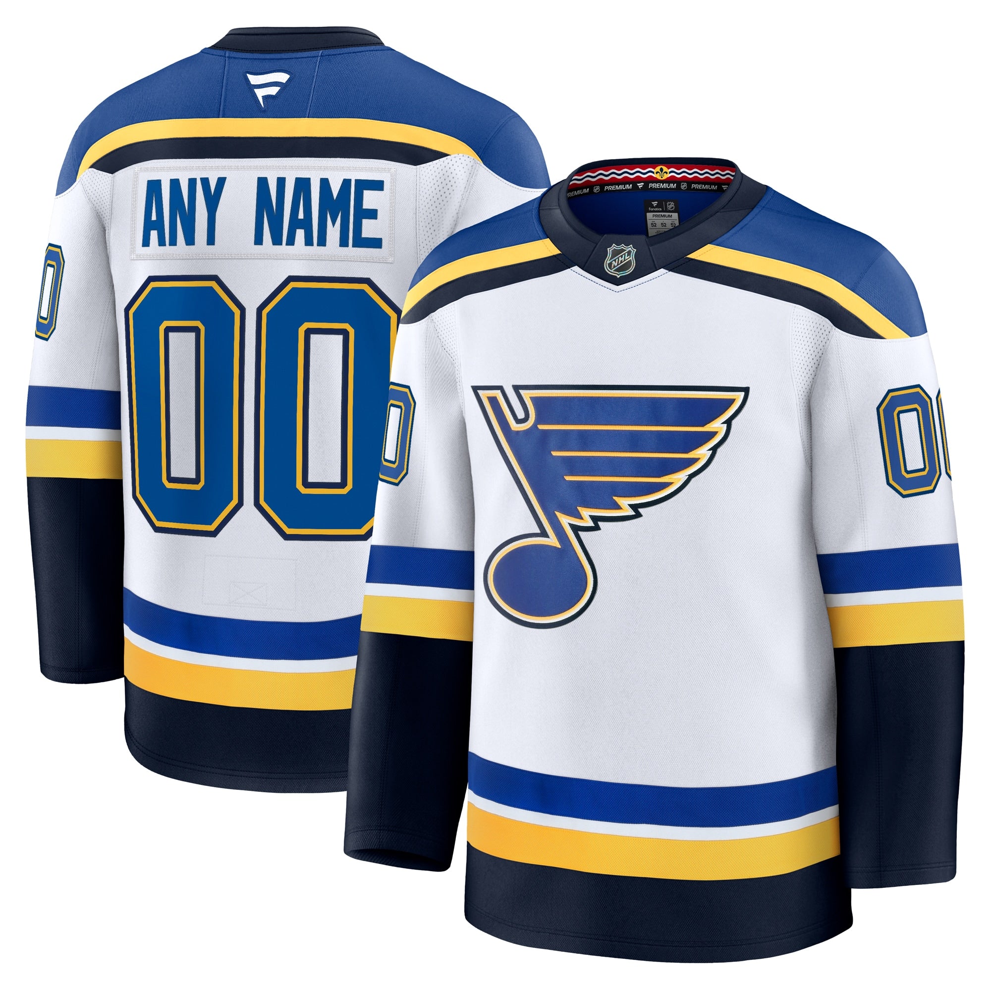 St. Louis Blues Home Premium Custom Jersey - Blue/White - Image 9
