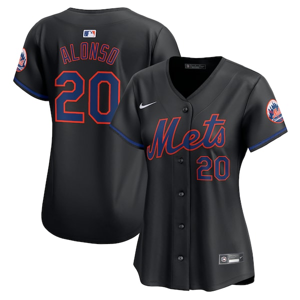 Pete Alonso New York Mets Nike Women's Alternate Limited Player Jersey?ยจC Black