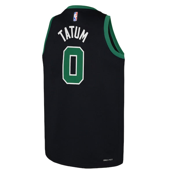Jayson Tatum Boston Celtics Jordan Brand Youth Swingman Jersey - Statement Edition - Black - Image 3