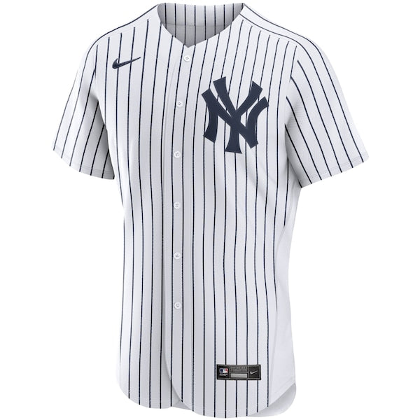 Derek Jeter New York Yankees Nike Home Authentic Player Jersey - White/Navy - Image 2