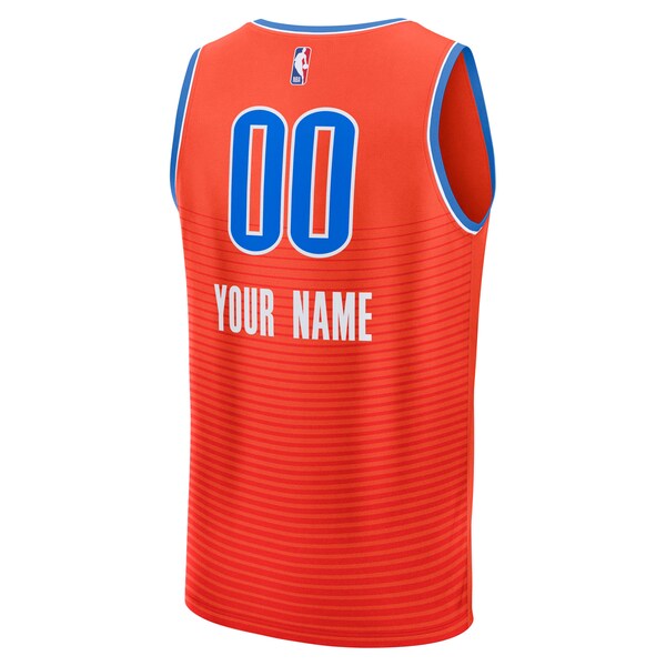 Oklahoma City Thunder Youth Fast Break Custom Jersey - Statement Edition - Orange - Image 3