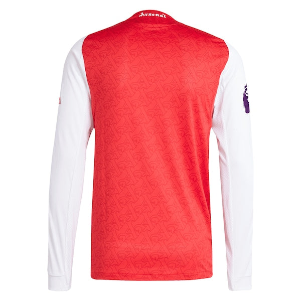 Arsenal adidas 2025/26 Home Authentic Long Sleeve Jersey - Red/White/Blue - Image 4