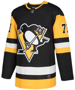 Alternative view of Evgeni Malkin Pittsburgh Penguins adidas Authentic Player Jersey - Black