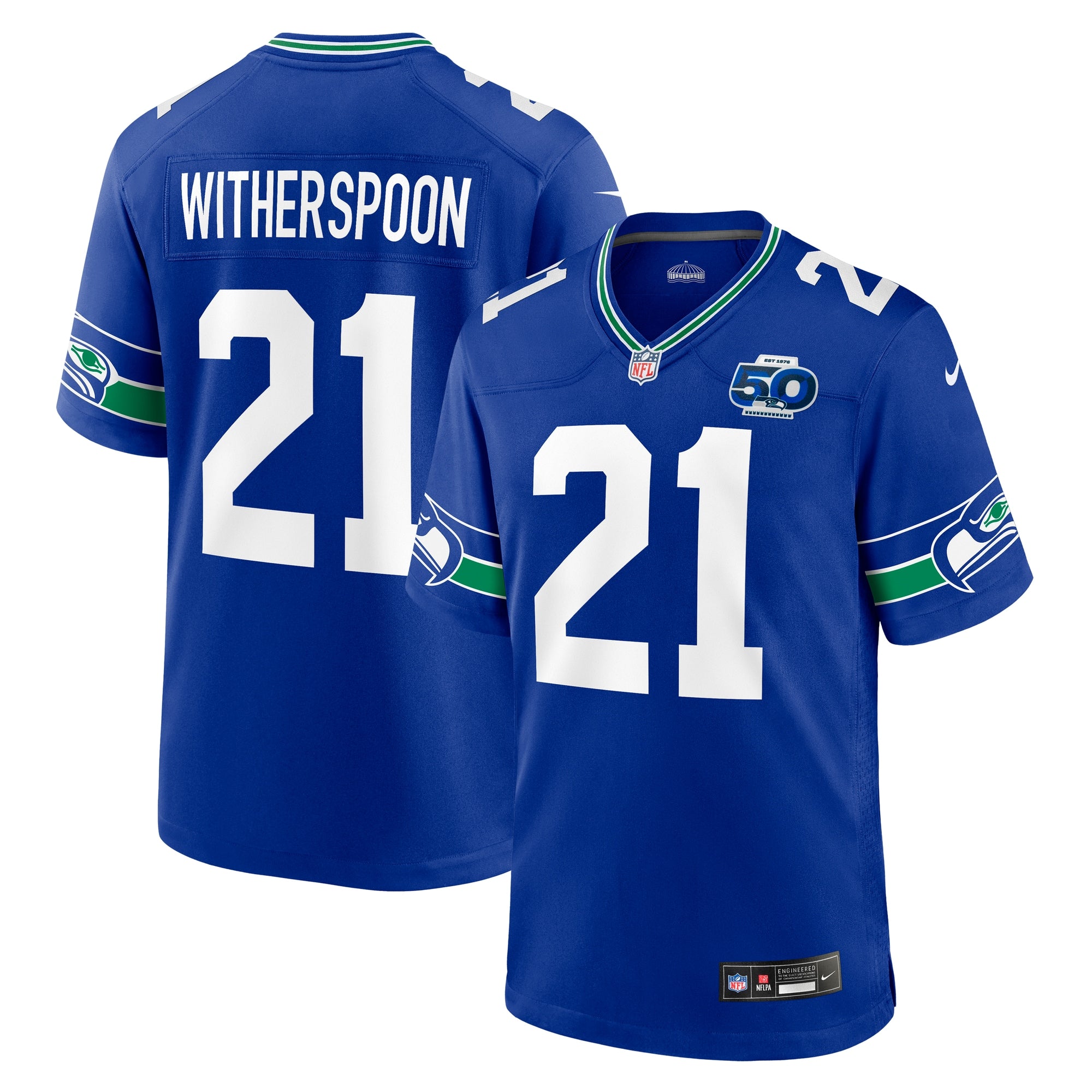 Devon Witherspoon Seattle Seahawks Nike Team 50th Season Game Jersey - College Navy/Royal - Image 6