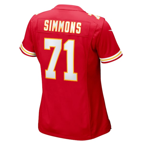 Josh Simmons Kansas City Chiefs Nike Women's Team Game Jersey - Red - Image 3