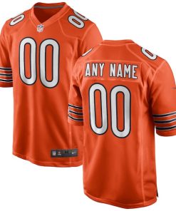 Men's Chicago Bears Nike Alternate Custom Game Jersey - Orange/White/Navy