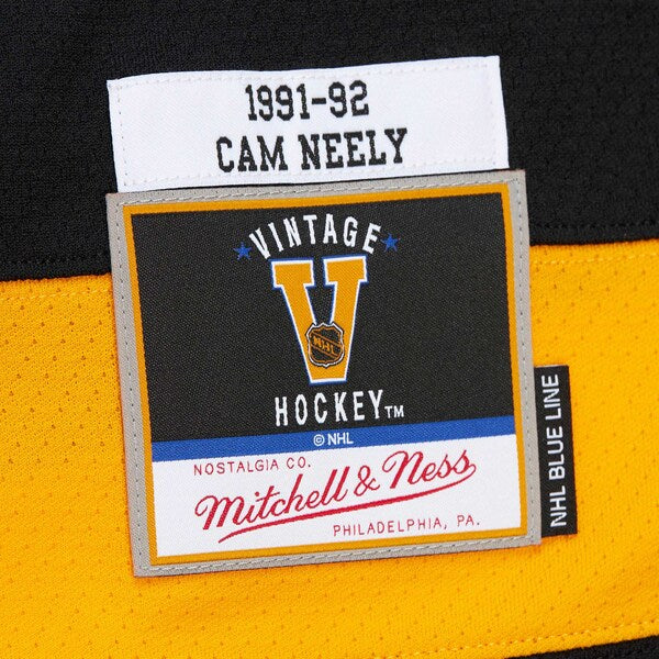 Cam Neely Boston Bruins 1991/92 Alternate Captain Blue Line Player Jersey - White - Image 7