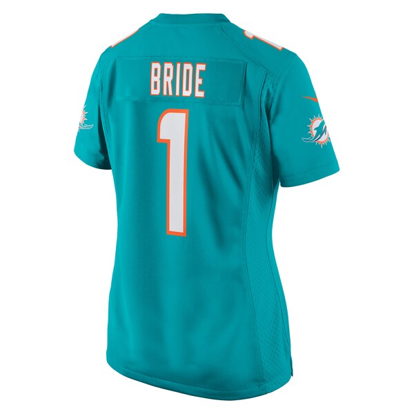 Number 1 Bride Miami Dolphins Nike Women's Game Jersey - Aqua - Image 3