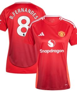 Bruno Fernandes Manchester United adidas Women's 2024/25 Home Replica Player Jersey - Red