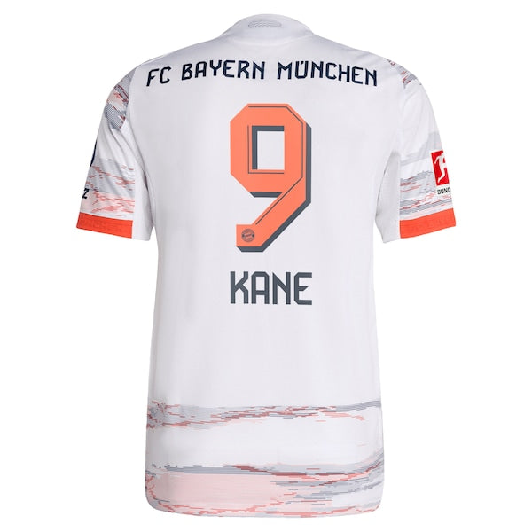 Harry Kane Bayern Munich adidas 2025/26 Away Authentic Player Jersey - White/Red - Image 4