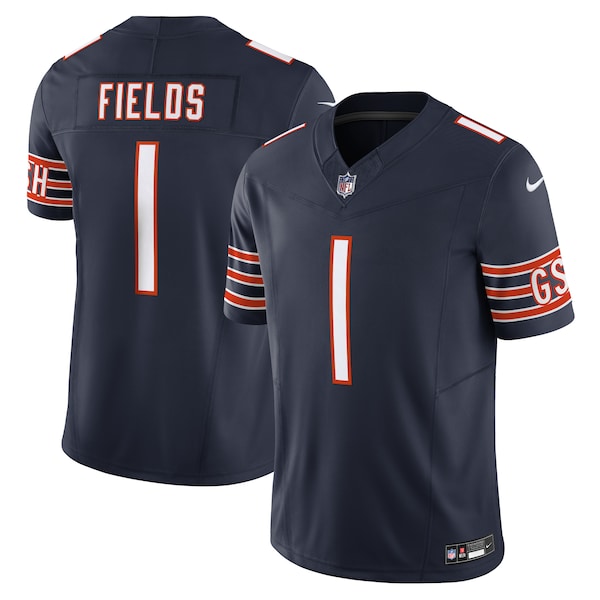 Justin Fields Chicago Bears Nike Vapor F.U.S.E. Limited Jersey - Navy/Orange/White - Image 3