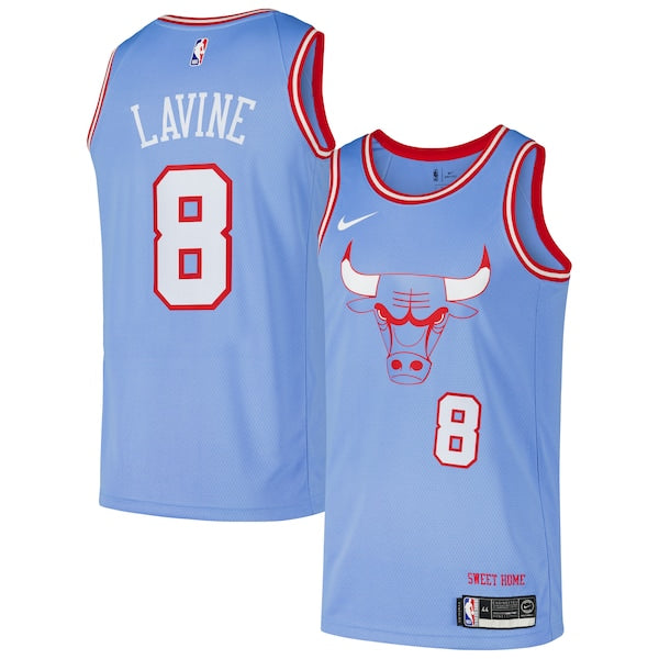 Zach LaVine Chicago Bulls Nike Swingman Player Jersey - City Edition - Blue - Image 2