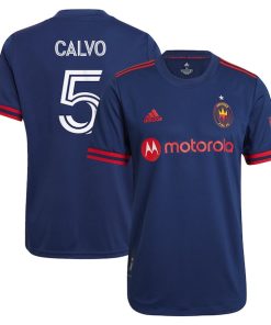 Francisco Calvo Chicago Fire adidas 2021 Primary Authentic Player Jersey - Navy