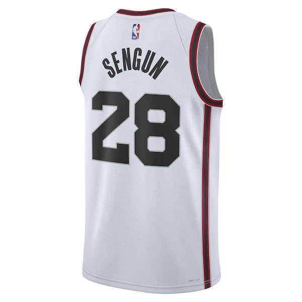 Alperen Sengun Houston Rockets Nike Unisex 2024/25 Swingman Player Jersey - City Edition - White - Image 3
