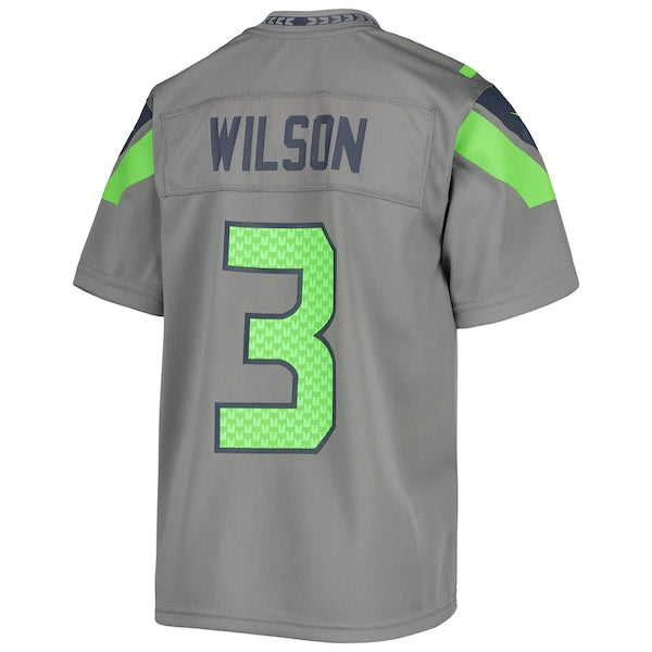 Russell Wilson Seattle Seahawks Nike Youth Inverted Team Game Jersey - Gray - Image 3