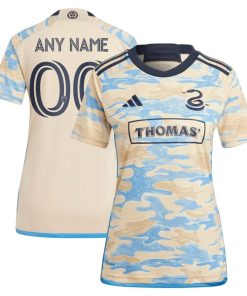 Philadelphia Union adidas Women's 2024 For Philly Replica Custom Jersey - Tan
