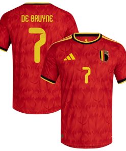 Kevin De Bruyne Belgium National Team adidas 2026 Home Replica Player Jersey - Burgundy
