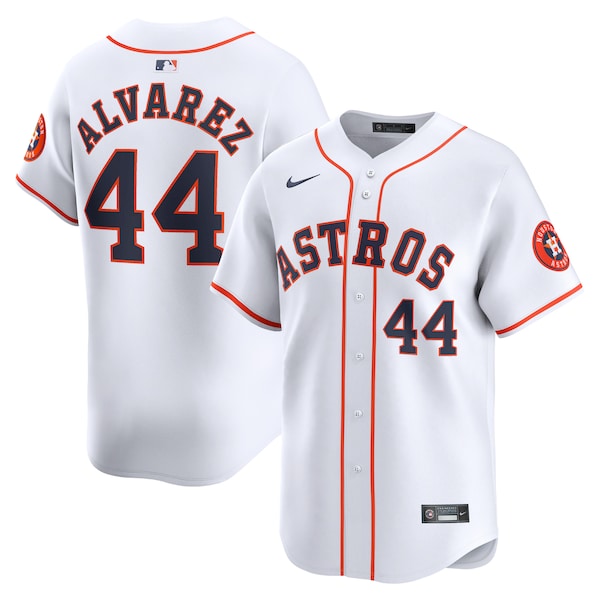 Yordan Alvarez Houston Astros Nike Home Limited Player Jersey - White/Gray - Image 2