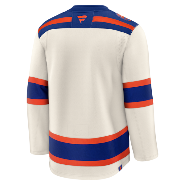Edmonton Oilers Alternate Premium Jersey - Light Beige/Royal/White - Image 4