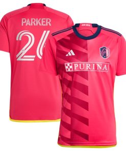 Tim Parker St. Louis City SC adidas 2024 CITY Kit Replica Jersey - Red